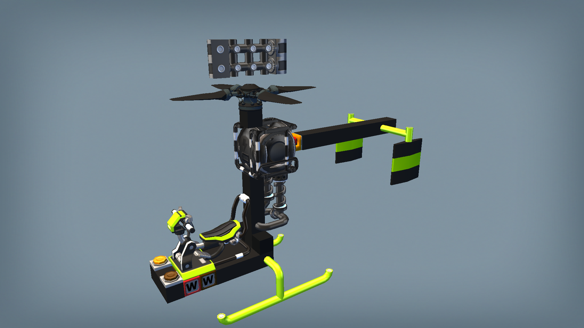 Helicopter perpetual motion machine Fant mod