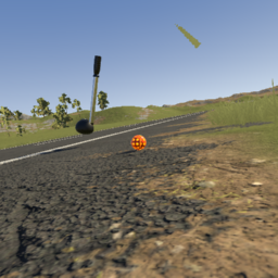 Realistic golfball - orange