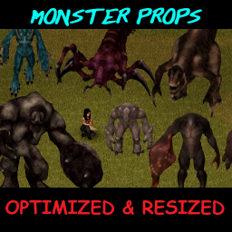 Aza's Monster Props (Optimized & Resized) – Project Zomboid Mod