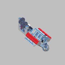 V8 with transmission