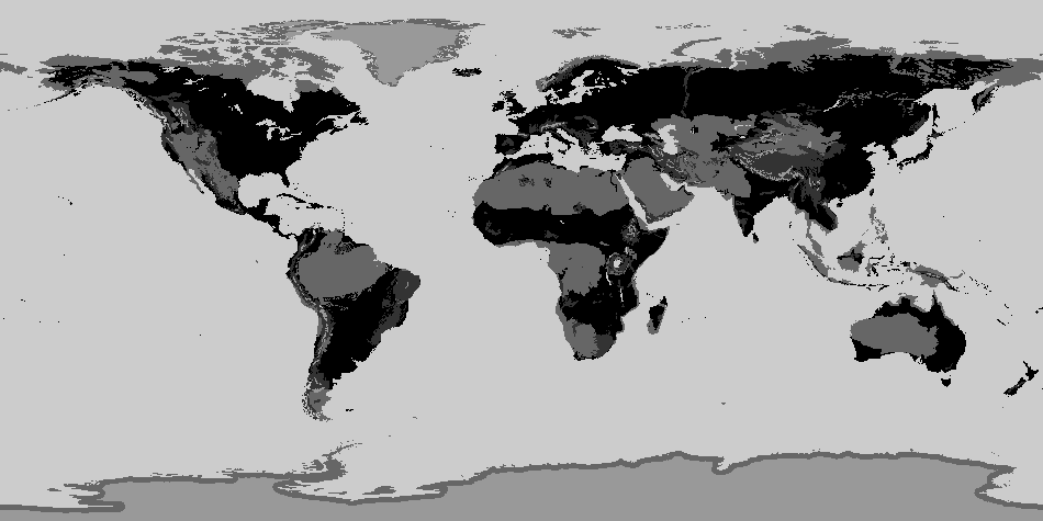 Large World Map with Antarctca