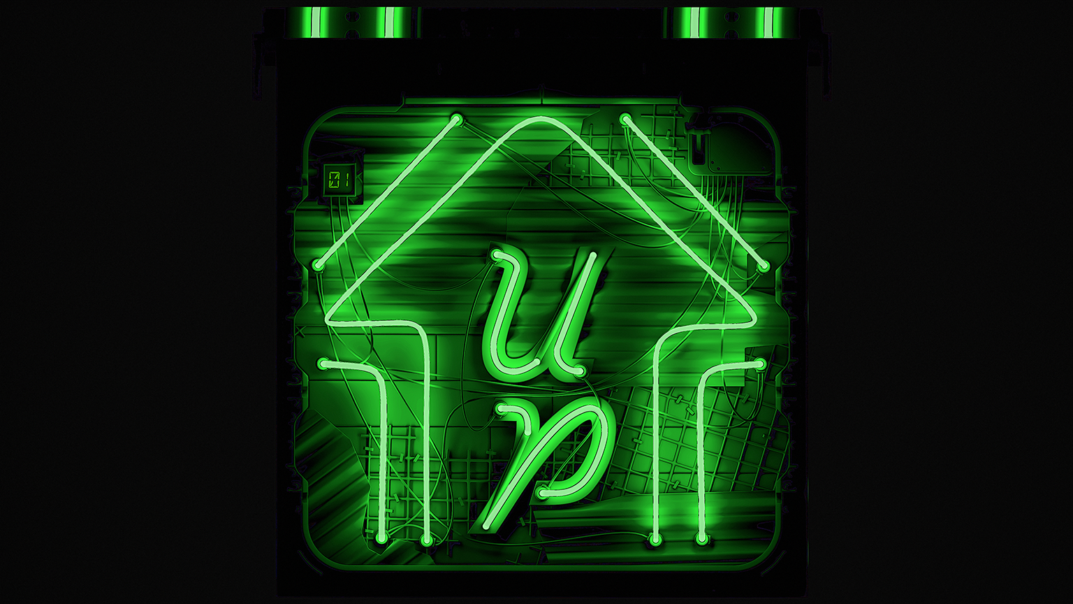 Neon Up Garage Door