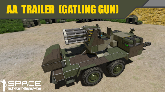 Towed AA Gatling Gun Trailer