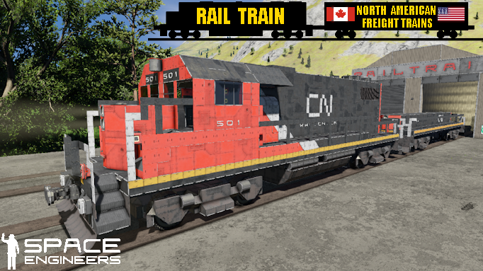 Rail Train CN GP38-2 + Slug