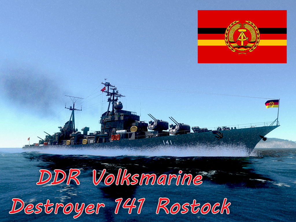 DDR Volksmarine Destroyer 141 Rostock 东德人民海军141舰“罗斯托克”号