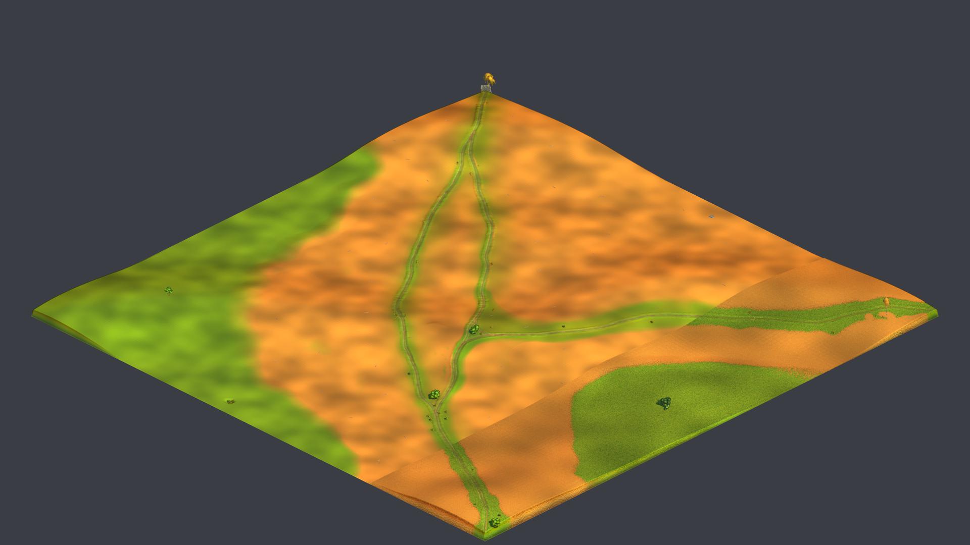 Horizon, fields, road, grass.tile