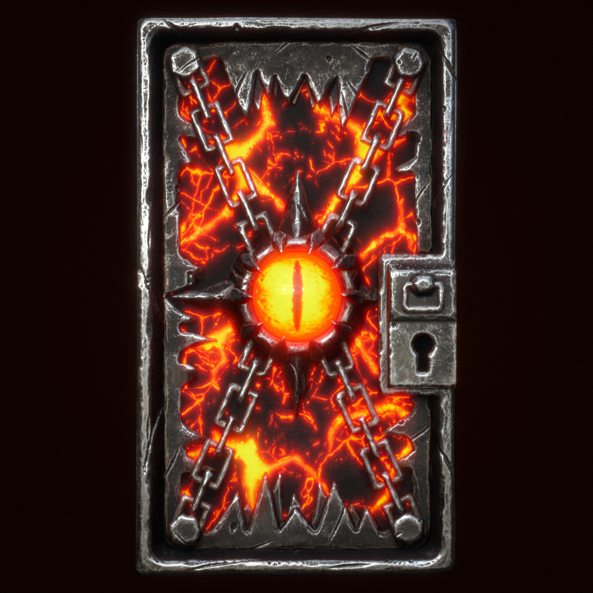 Watcher of Doom Metal Door
