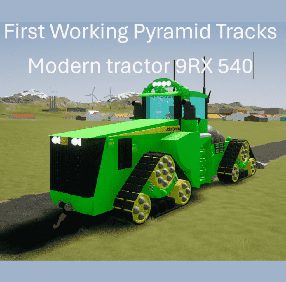 Pyramid tracks on modern tractor 9RX 540