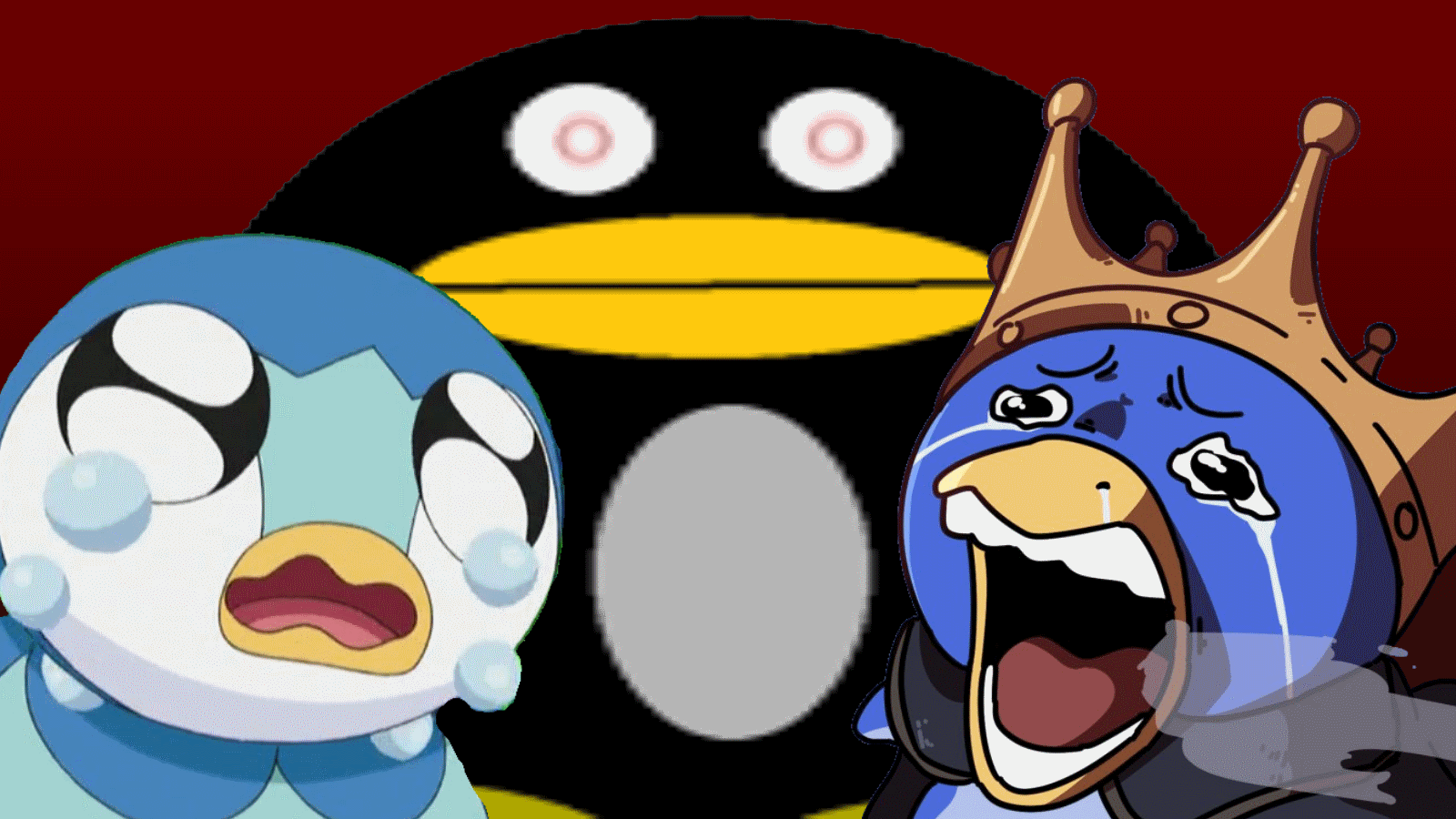 This horrific flat penguin returns and stands menacingly on a hill