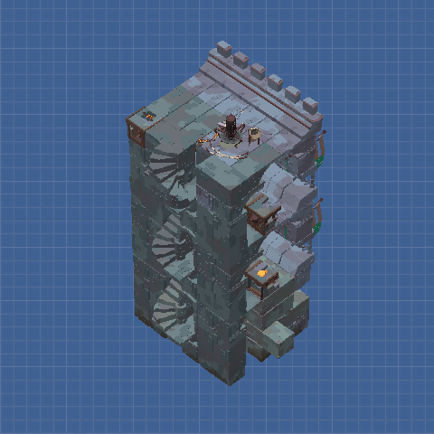 DF 3x4 battlements (mid tech) staircase