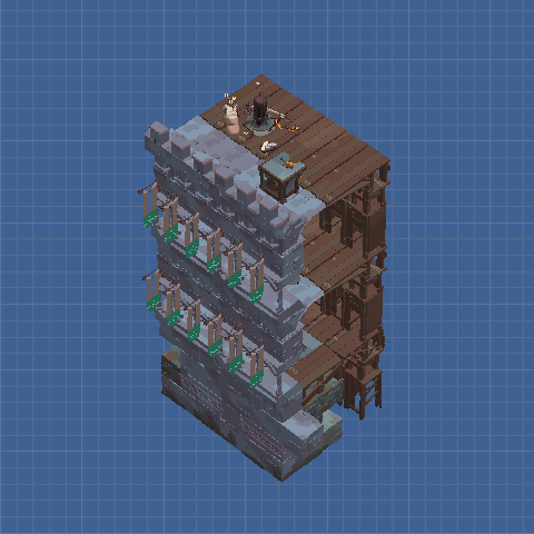 DF 3x4 battlements (mid tech) half-timber
