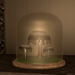 Dripping Mushrooms in a cloche