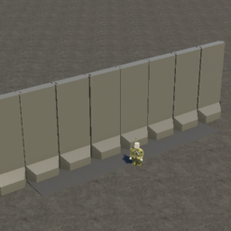 concrete wall large NATO fortification PR