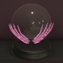 Pastel Goth Crystal Ball in Skeleton Hands