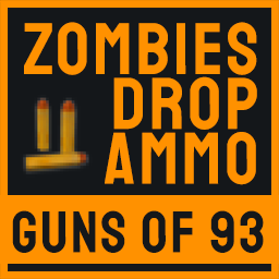 Ammo Loot Drop · Guns of 93 · Zombies Drop Ammo – Project Zomboid Mod