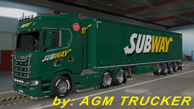 SKIN TRUCK SCANIA S E REBOQUE (SUBMAY) - CANAL AGM TRUCKER