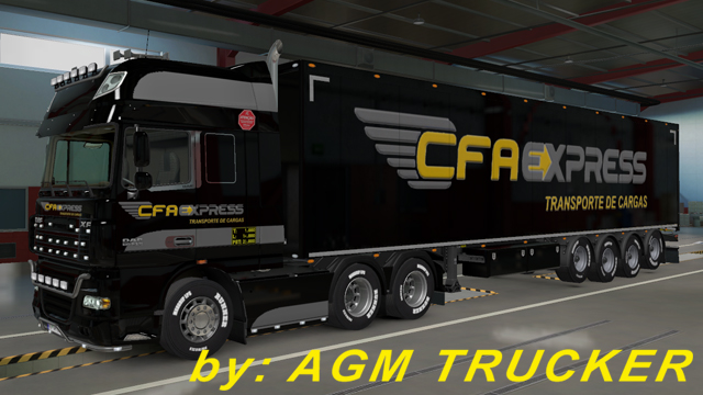 SKIN TRUCK DAF XF 105 E REBOQUE (CFA EXPRESS) - CANAL AGM TRUCKER