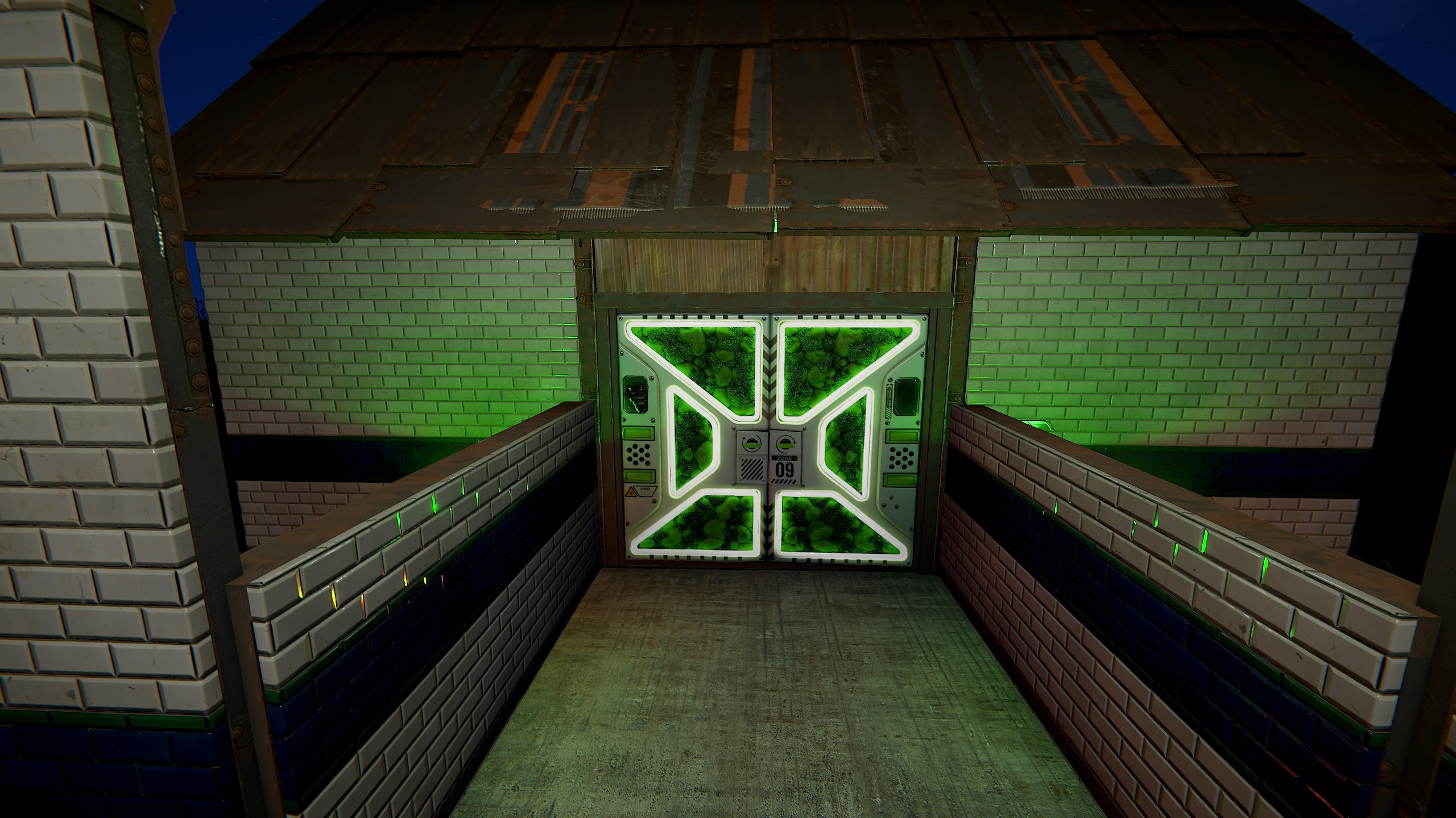 Greening Area Double Door
