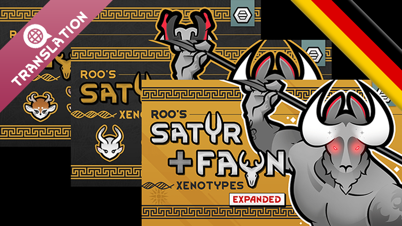 Roo's Faun + Satyr Xenotype + Expanded - Deutsch (German Language Pack) mod preview for RimWorld