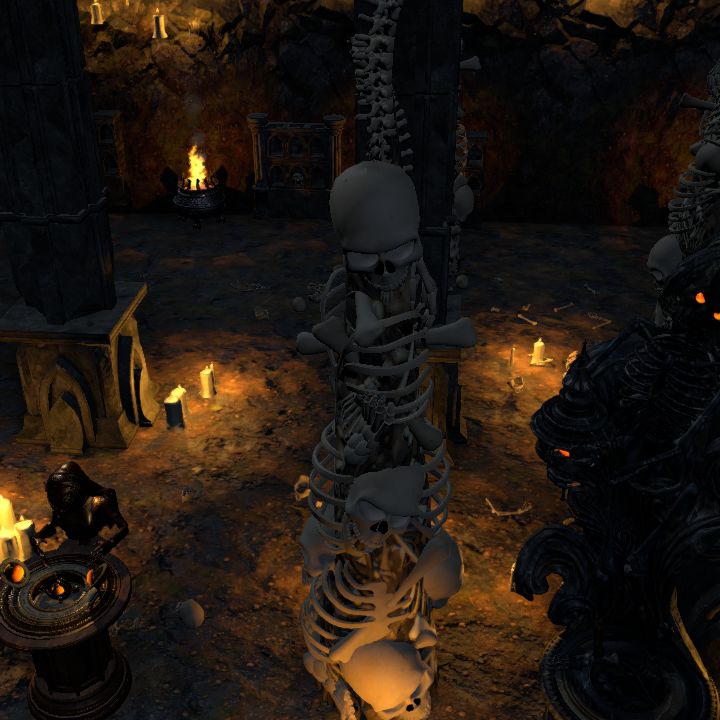 Necromancers Liar with bone pillars