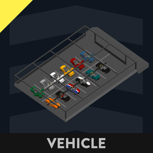 Simple parking lot with cars