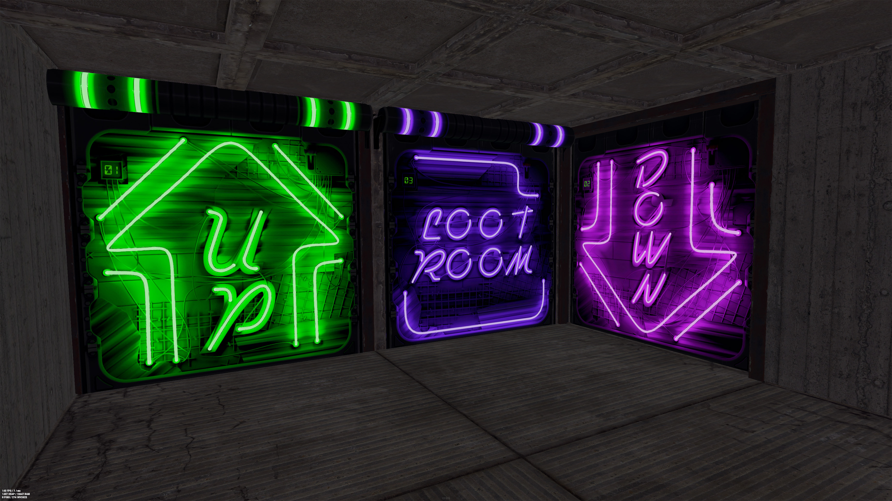 Neon Loot Room Door screenshot 1