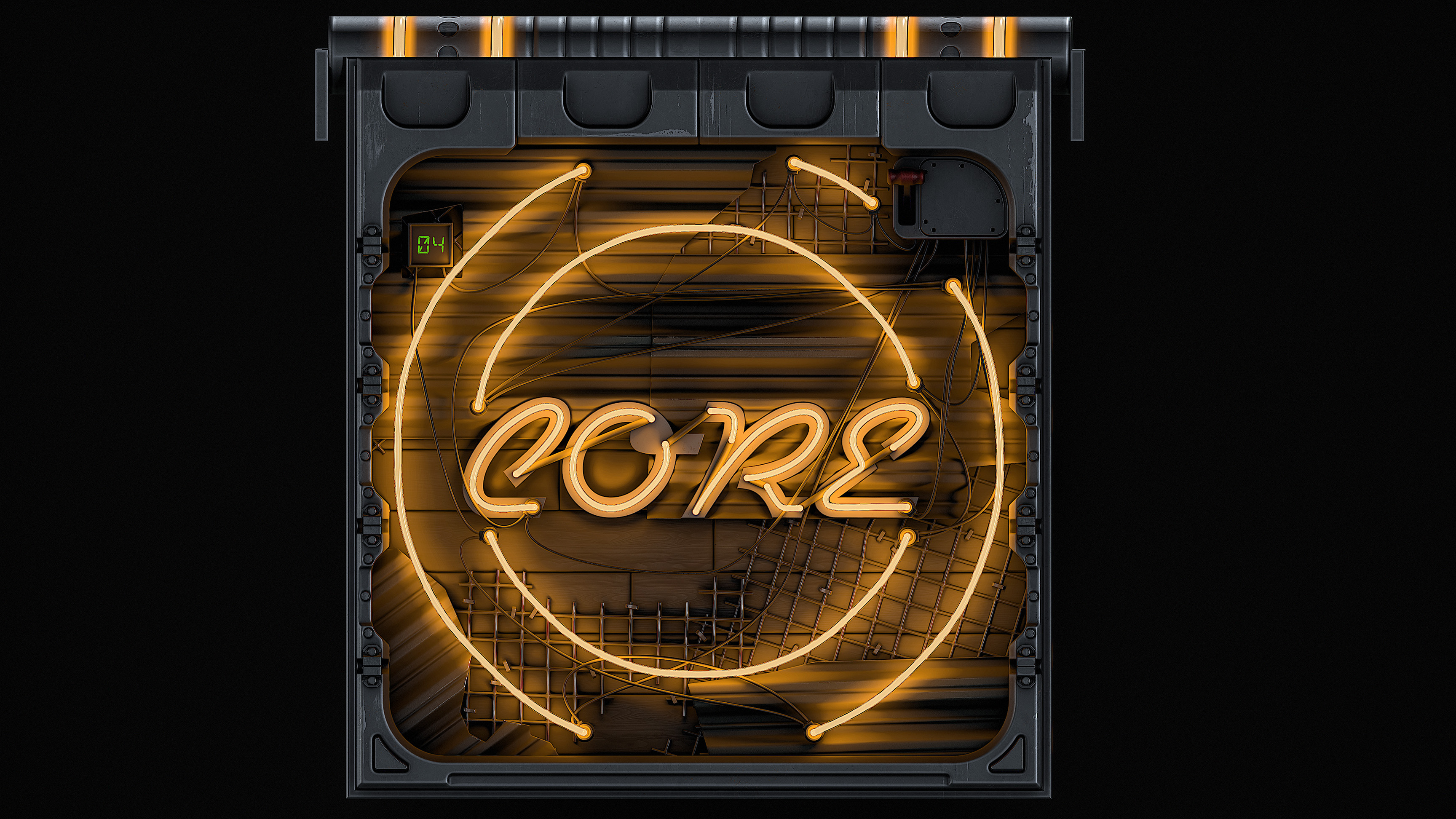 Neon Core Garage Door