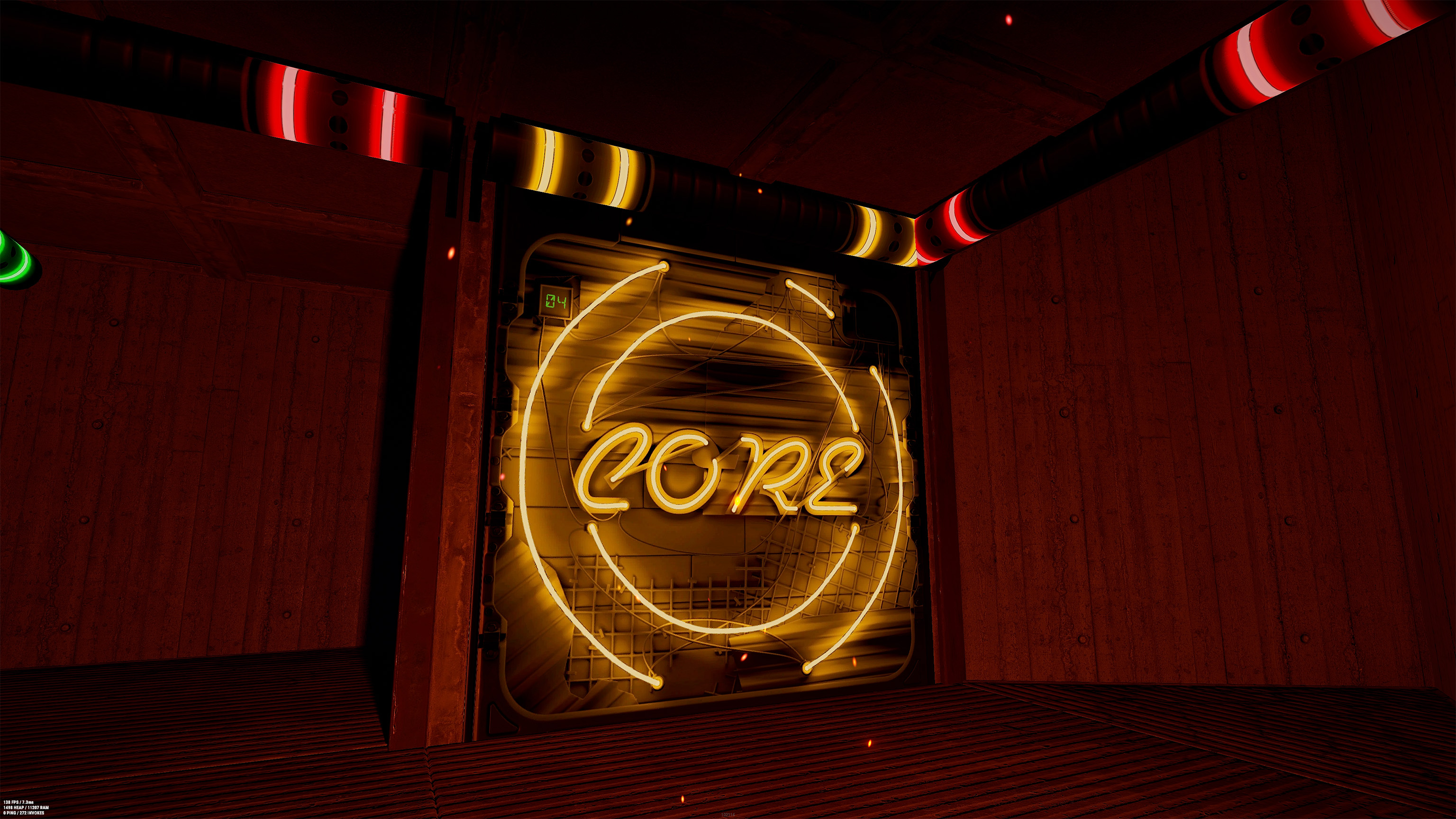 Neon Core Garage Door