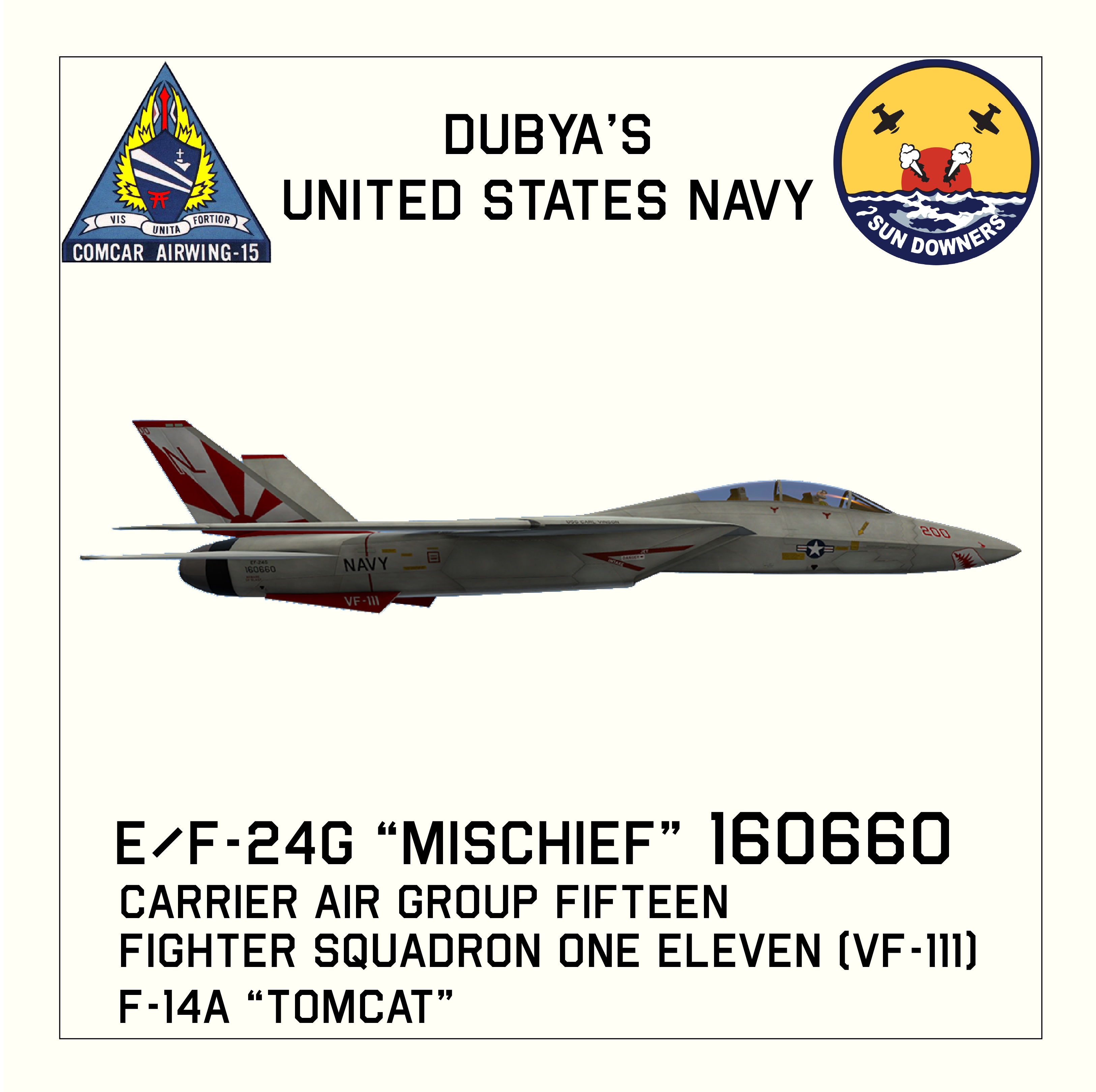 VF-111 'Sun Downers' CAG 1988