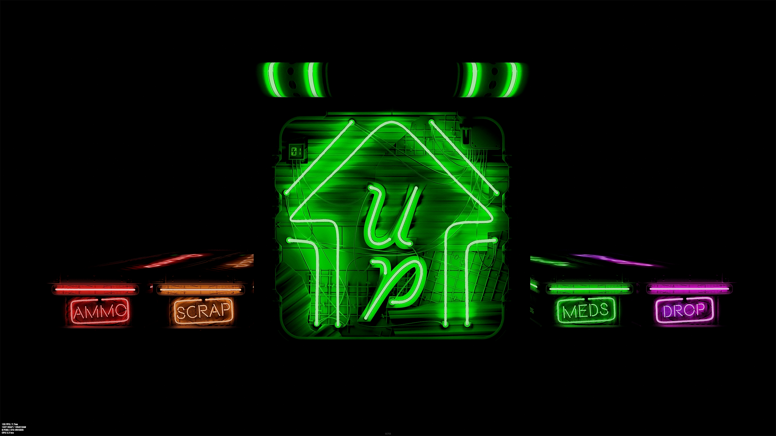 Neon Up Garage Door
