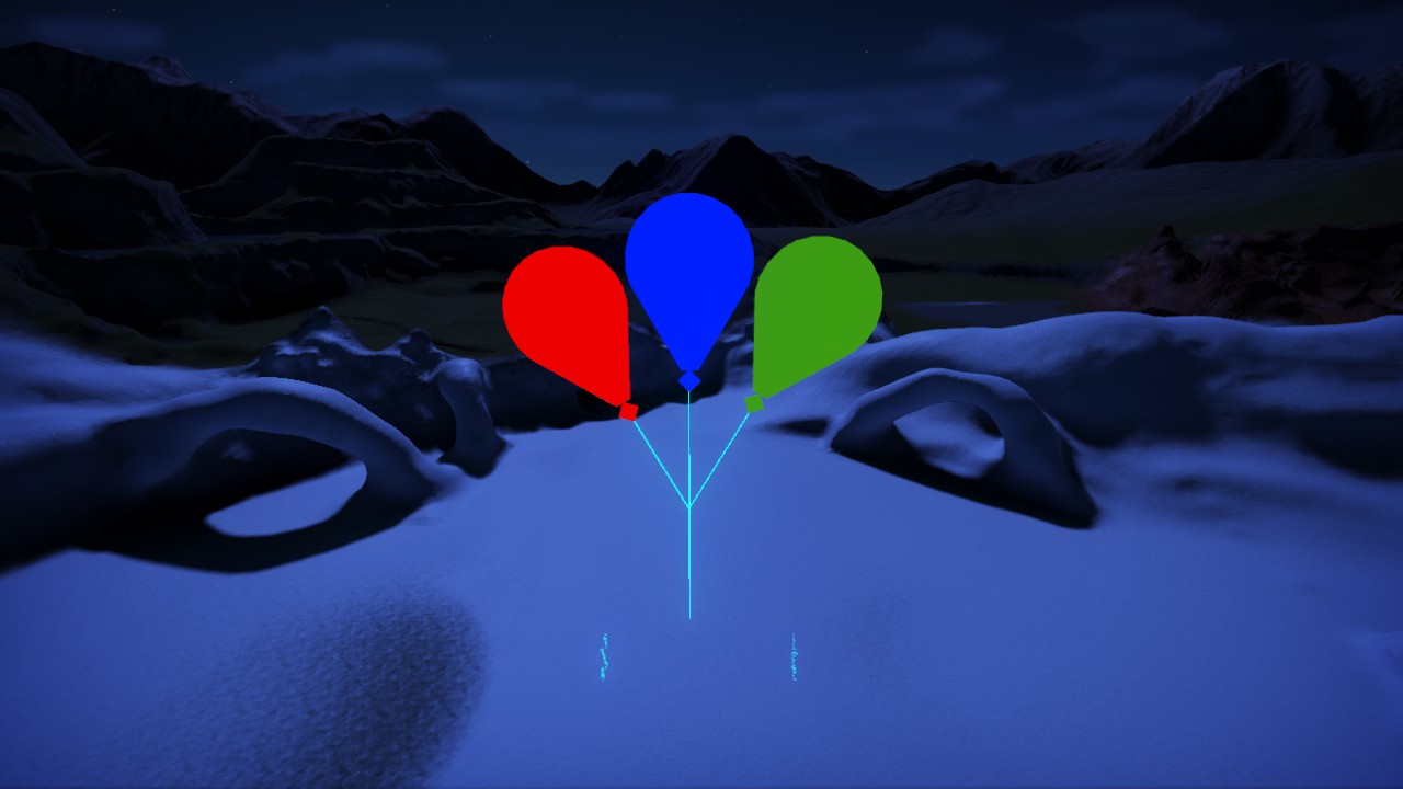 Big old ballon sign lit