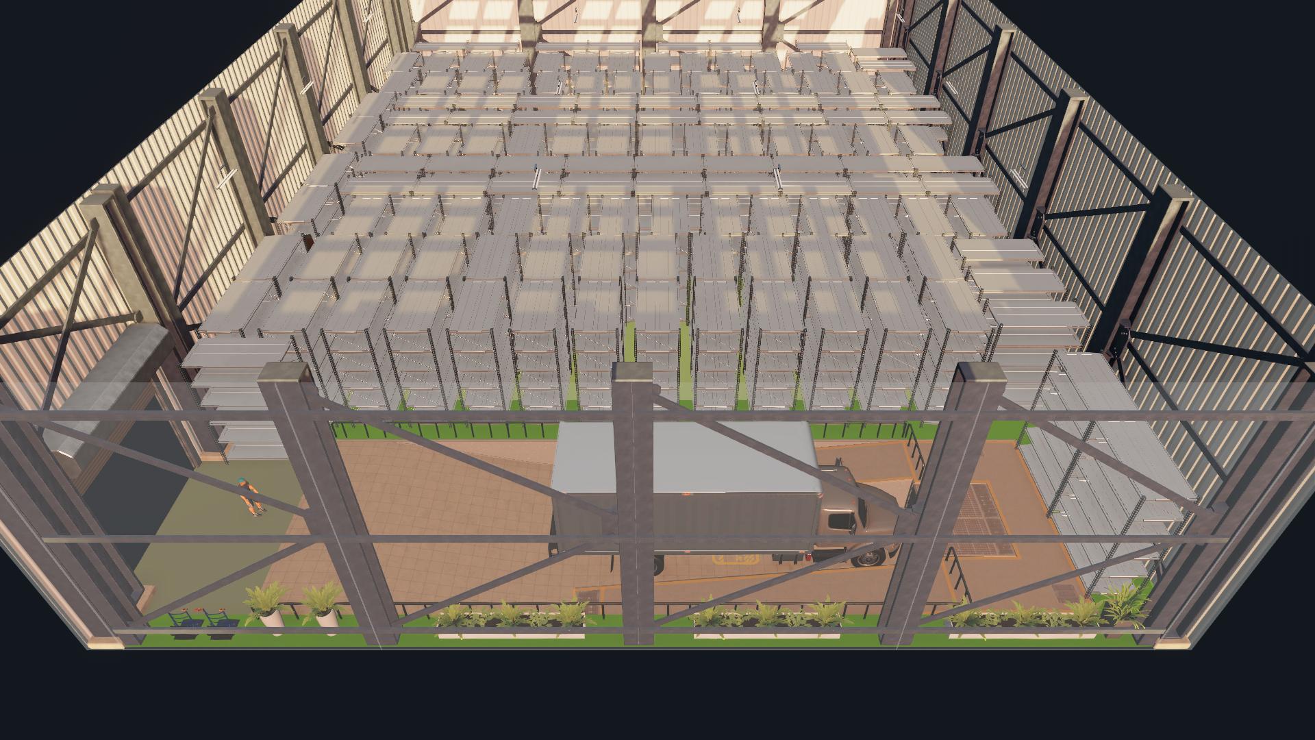 Warehouse H2 690 m² 134 pallet racks
