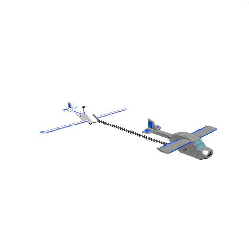 Glider with plane