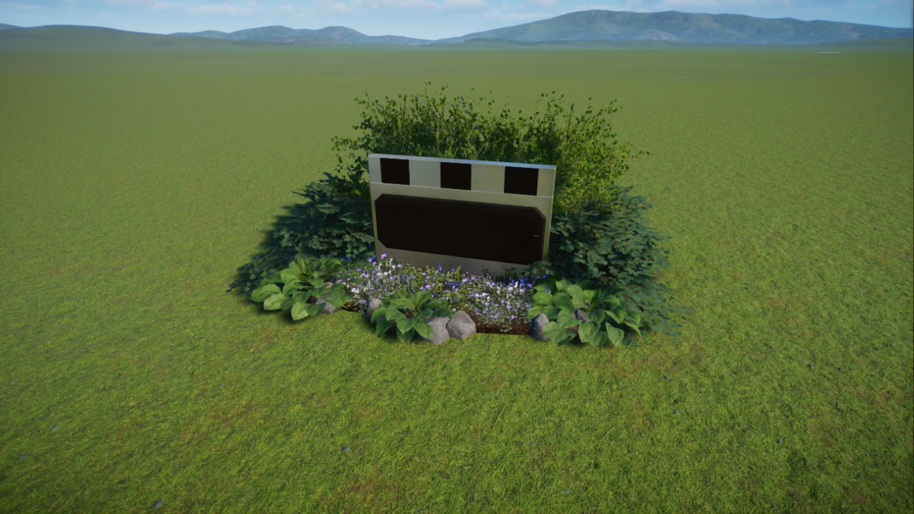 Building Sign with Plants