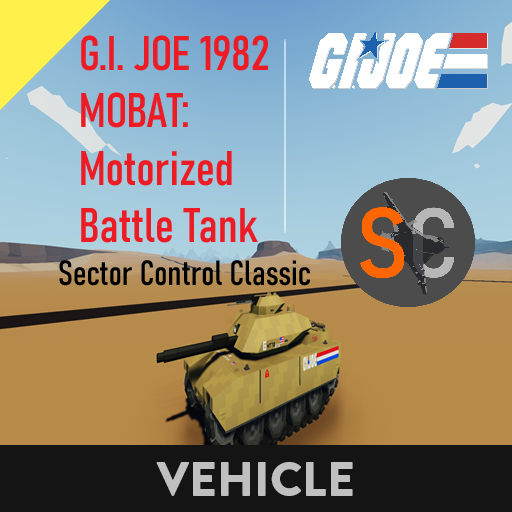 G.I. JOE 1982 MOBAT Motorized Battle Tank Desert   Sector Control Classic