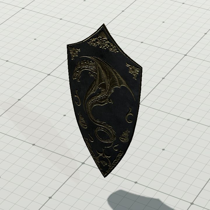 Shield, Dragon Crest (Upright)