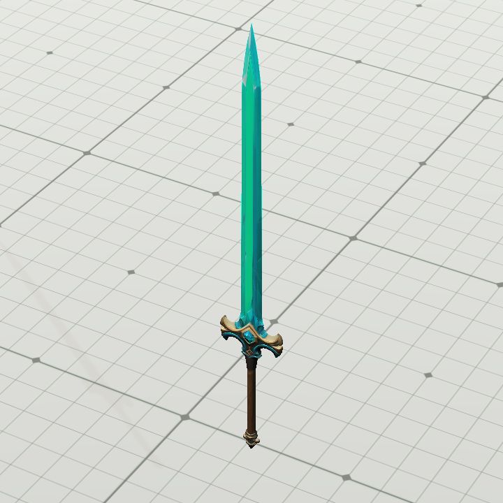 Sword, Cyan Crystal