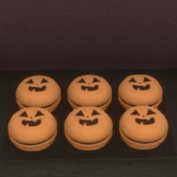 Regular  *small* Jack o' Lantern Macarons