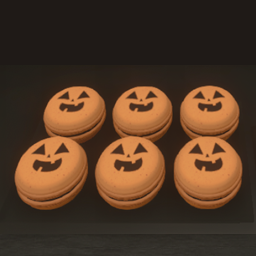 JUMBO Jack o' Lantern Macarons