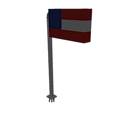 Small american flag on pool