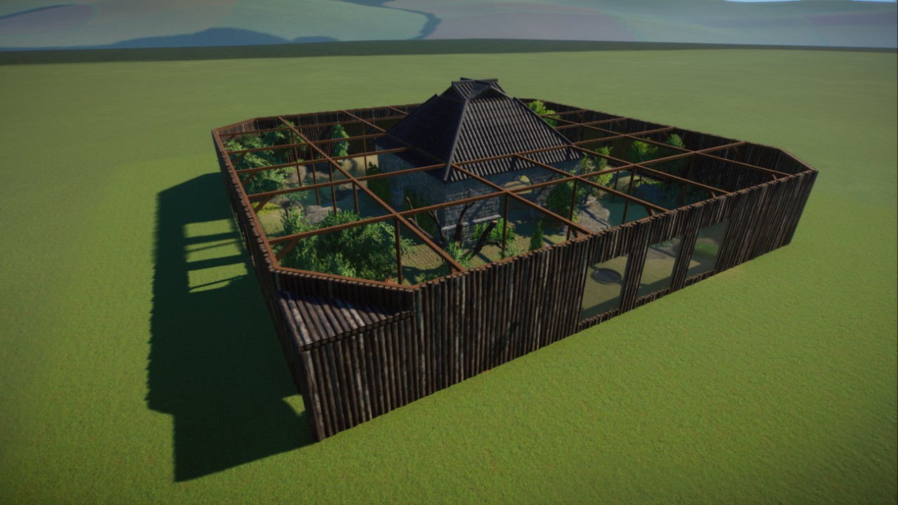 red-crowned crane enclosure