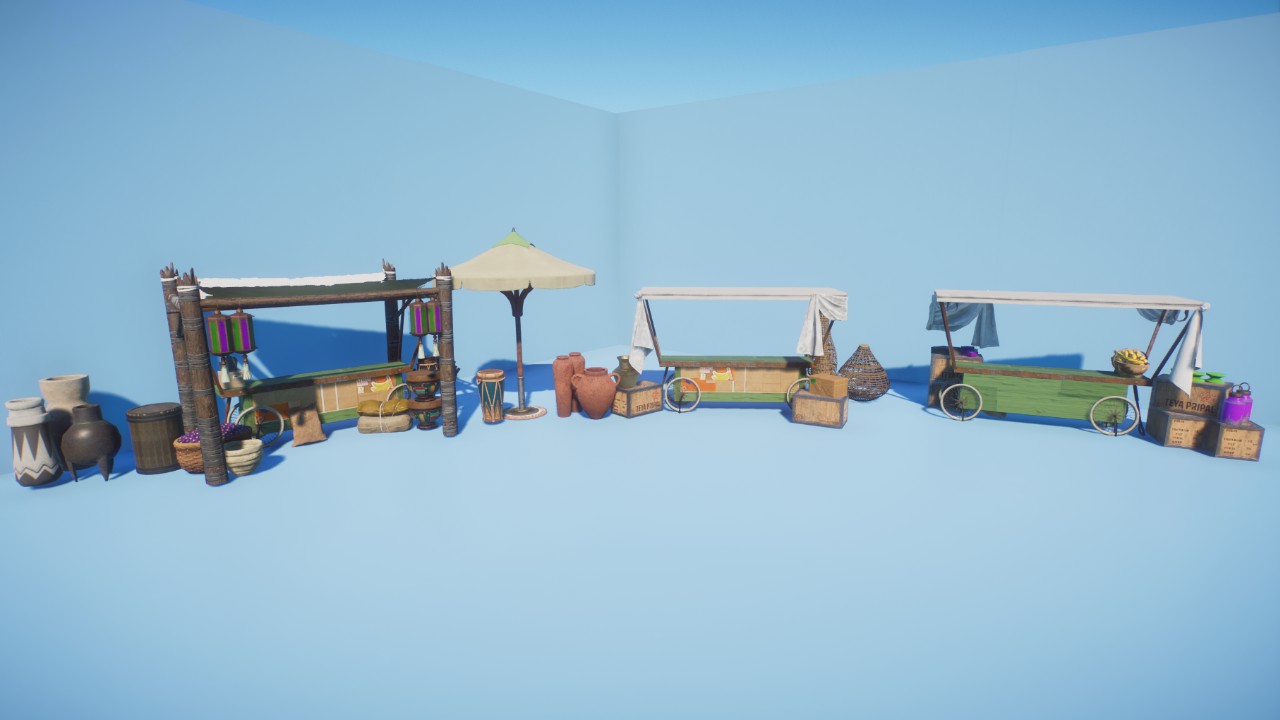 African Market Stalls - By Toves