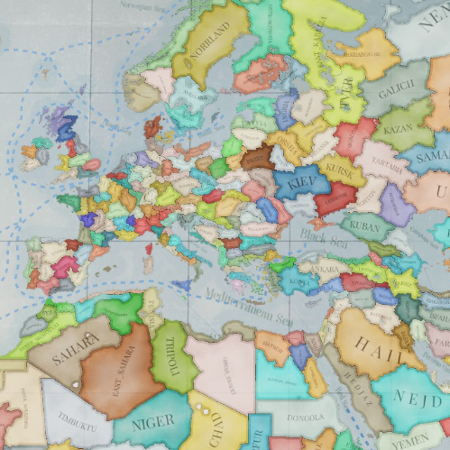 Shattered World - Every state a country - Equalized Start