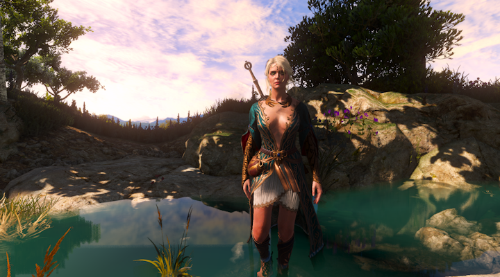 Ciri can wear yen or triss DLC outfit