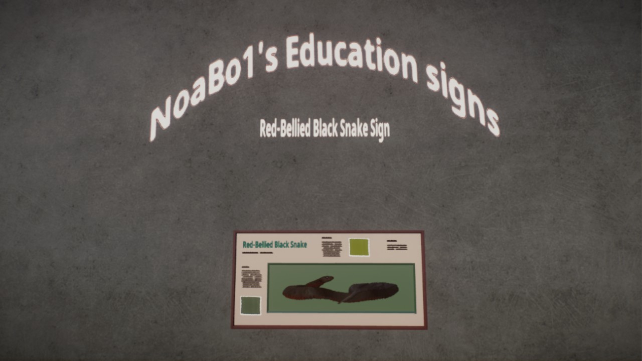 Red-Bellied Black Snake Education Sign by NoaBo1