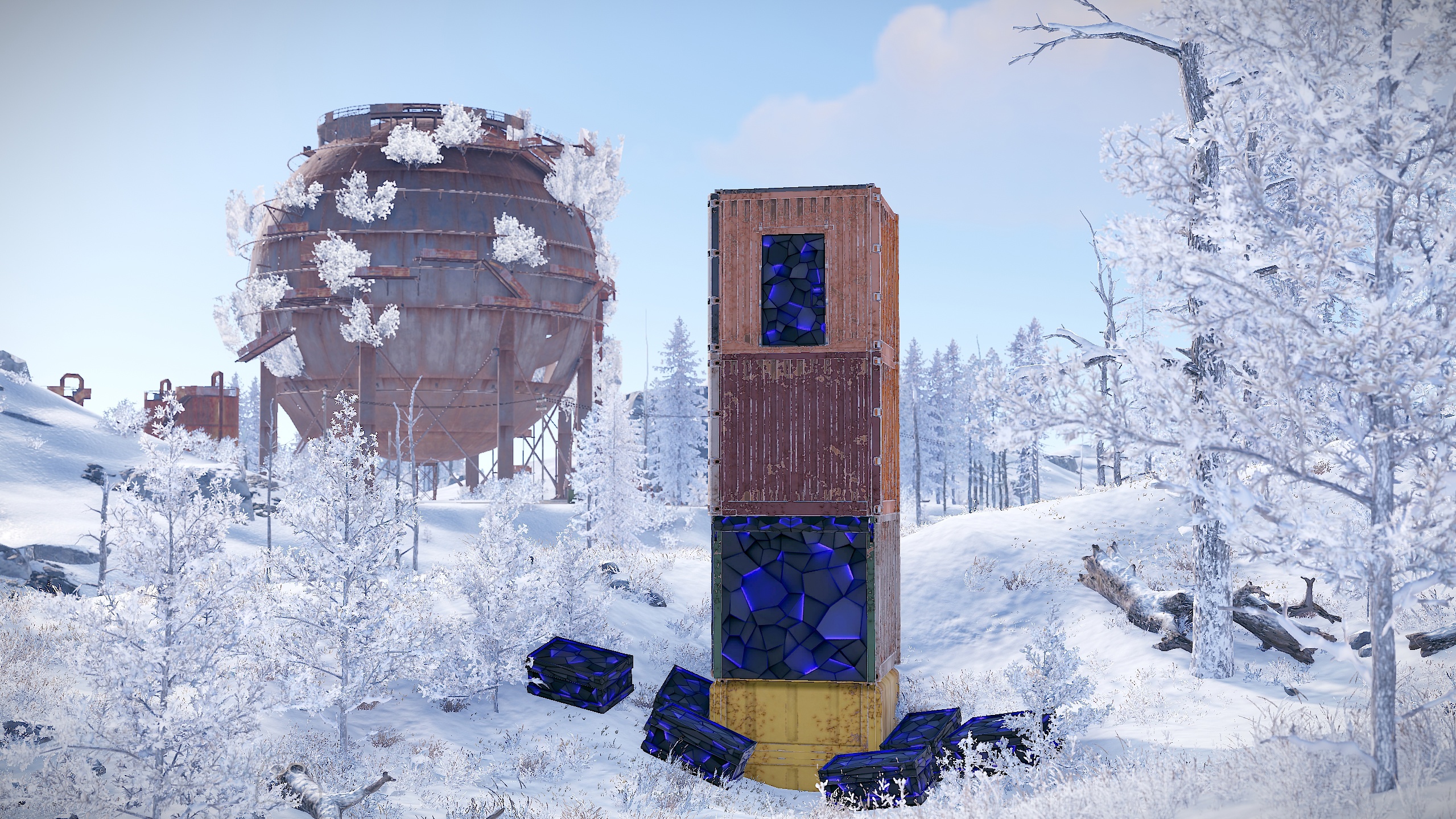 Ultramarine Metal Door
