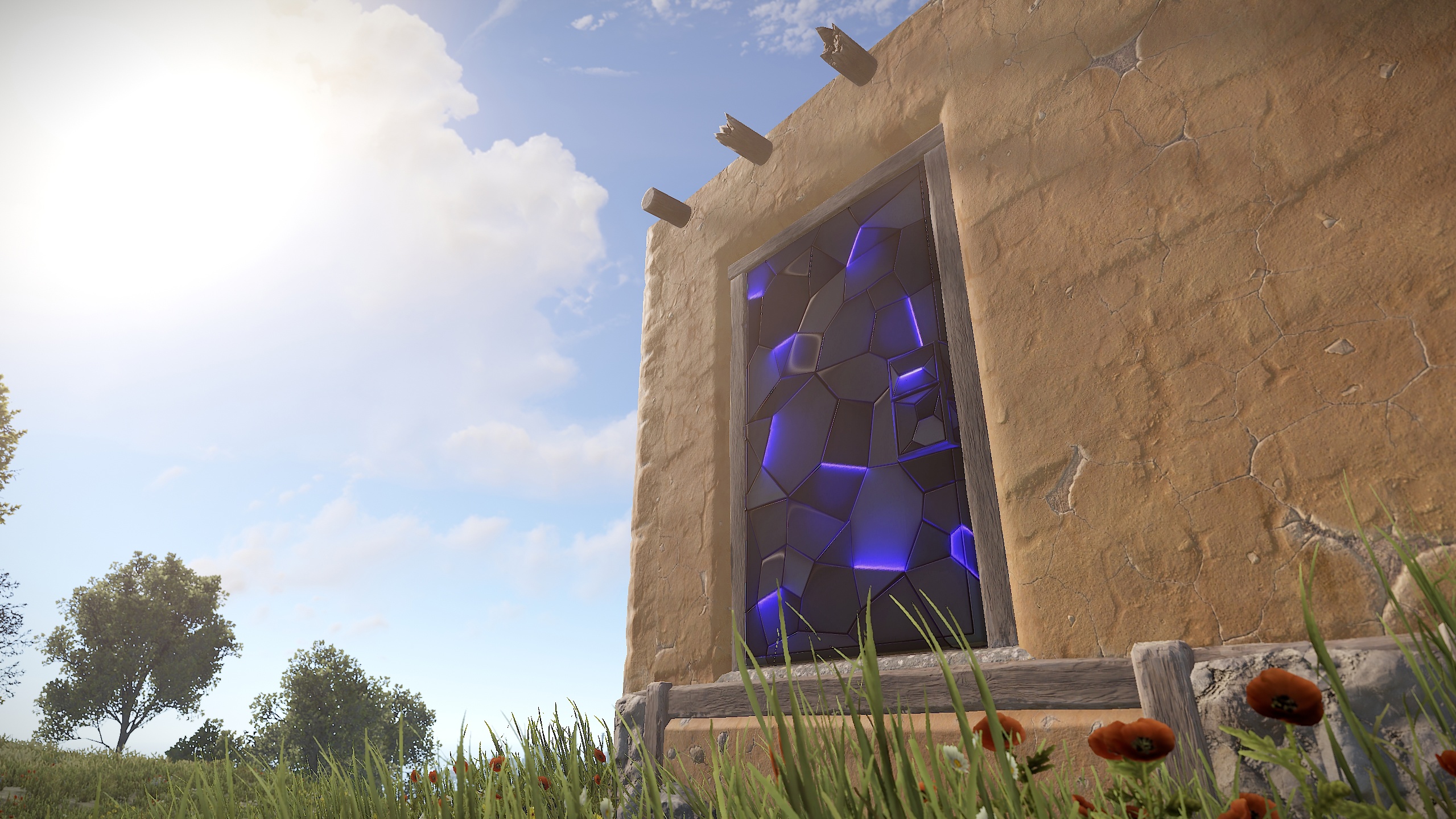 Ultramarine Metal Door