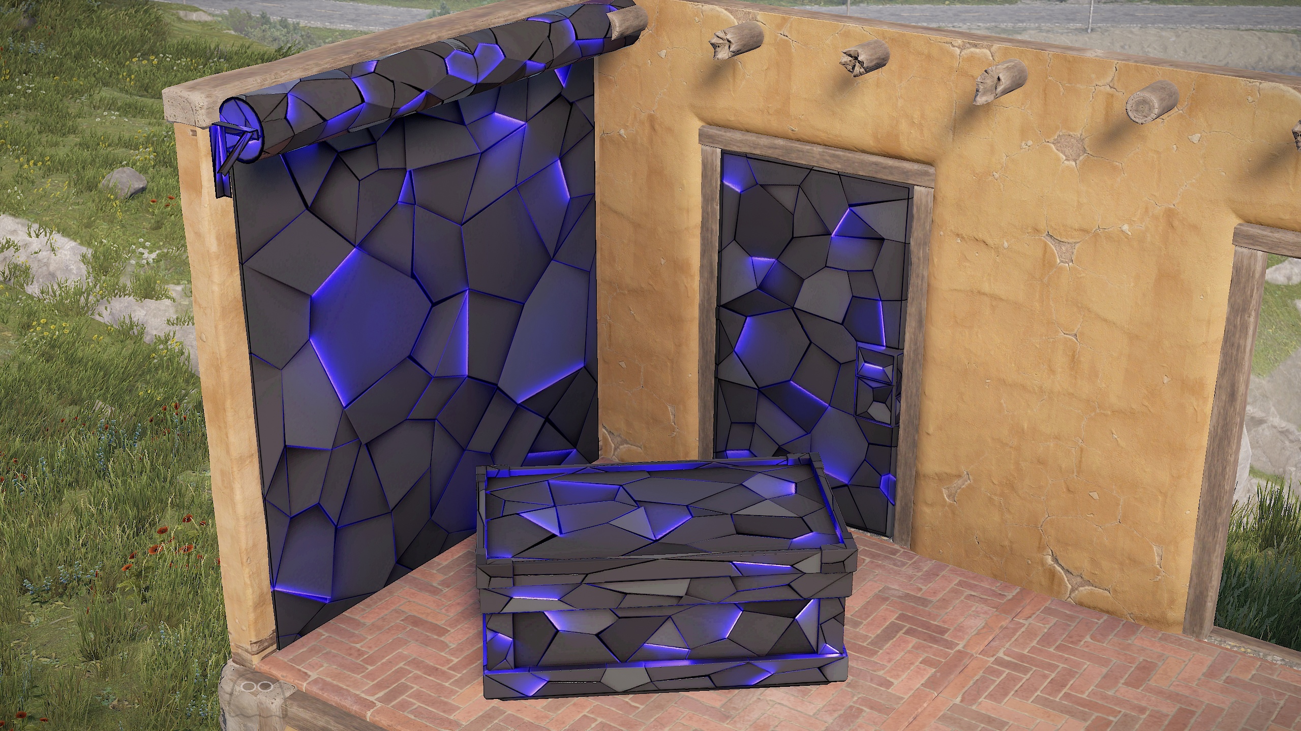 Ultramarine Metal Door