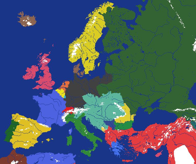 Europe Map 1900