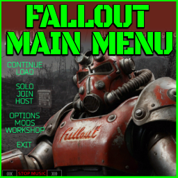 Fallout Main Menu with Music Player – Project Zomboid Mod